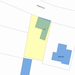 216 Webster St, Newton, MA 02465 plot plan