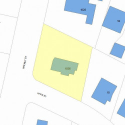 1036 Walnut St, Newton, MA 02461 plot plan