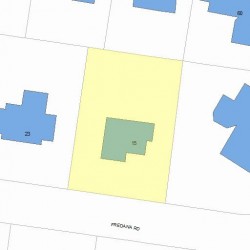 15 Fredana Rd, Newton, MA 02468 plot plan
