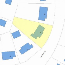 47 Manemet Rd, Newton, MA 02459 plot plan