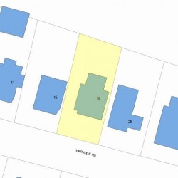 19 Warwick Rd, Newton, MA 02465 plot plan