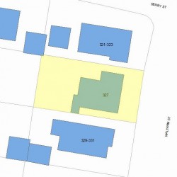 327 Waltham St, Newton, MA 02465 plot plan