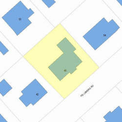 48 Fellsmere Rd, Newton, MA 02459 plot plan