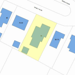 74 Waban St, Newton, MA 02458 plot plan