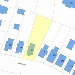 291 Tremont St, Newton, MA 02458 plot plan