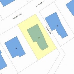 54 Jefferson St, Newton, MA 02458 plot plan