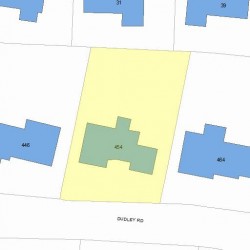 454 Dudley Rd, Newton, MA 02459 plot plan