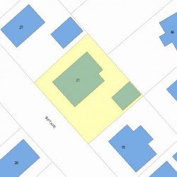 21 Taft Ave, Newton, MA 02465 plot plan