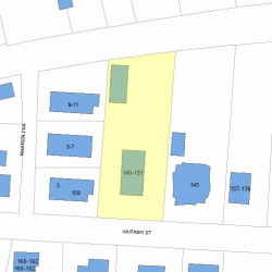 151 Warren St, Newton, MA 02459 plot plan