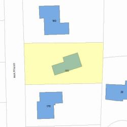 166 Paulson Rd, Newton, MA 02468 plot plan