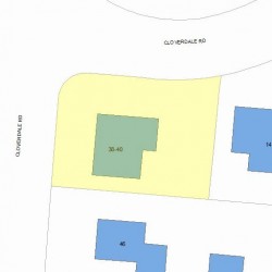 40 Cloverdale Rd, Newton, MA 02461 plot plan