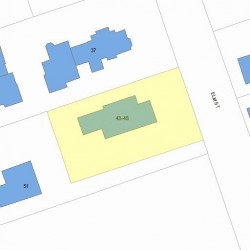 43 Elm St, Newton, MA 02465 plot plan