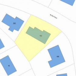 192 Evelyn Rd, Newton, MA 02468 plot plan