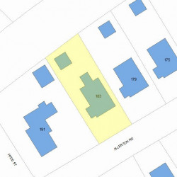 183 Allerton Rd, Newton, MA 02459 plot plan