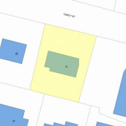 16 Cabot St, Newton, MA 02458 plot plan