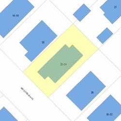 22 Woodrow Ave, Newton, MA 02460 plot plan