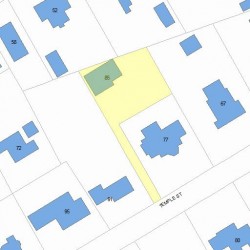 85 Temple St, Newton, MA 02465 plot plan