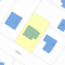 7 Durant St, Newton, MA 02458 plot plan