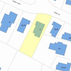 64 Waban St, Newton, MA 02458 plot plan