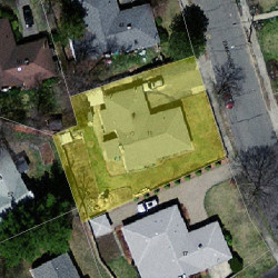 11 Emmons St, Newton, MA 02465 aerial view