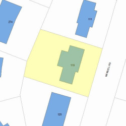 119 Wendell Rd, Newton, MA 02459 plot plan