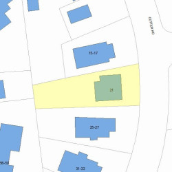 21 Cotter Rd, Newton, MA 02468 plot plan