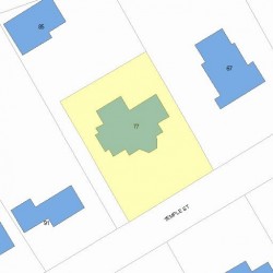 77 Temple St, Newton, MA 02465 plot plan