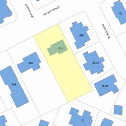 634 Watertown St, Newton, MA 02460 plot plan