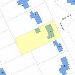 265 Upland Ave, Newton, MA 02461 plot plan