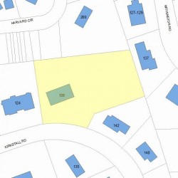 130 Kirkstall Rd, Newton, MA 02460 plot plan