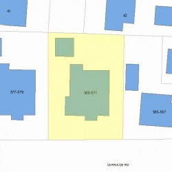 571 Commonwealth Ave, Newton, MA 02459 plot plan