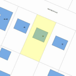 36 Washburn Ave, Newton, MA 02466 plot plan