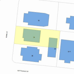 34 Irving St, Newton, MA 02459 plot plan