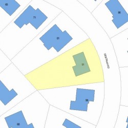 91 Deborah Rd, Newton, MA 02459 plot plan