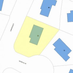 56 Langdon St, Newton, MA 02458 plot plan