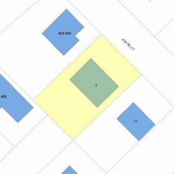 9 Adams St, Newton, MA 02460 plot plan