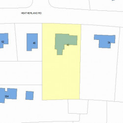 40 Heatherland Rd, Newton, MA 02461 plot plan