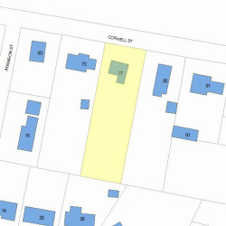 77 Cornell St, Newton, MA 02462 plot plan