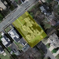 24 Floral St, Newton, MA 02461 aerial view