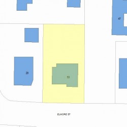 53 Elmore St, Newton, MA 02459 plot plan