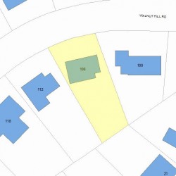 106 Walnut Hill Rd, Newton, MA 02461 plot plan