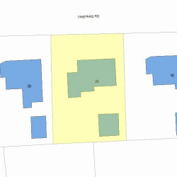 24 Vineyard Rd, Newton, MA 02459 plot plan