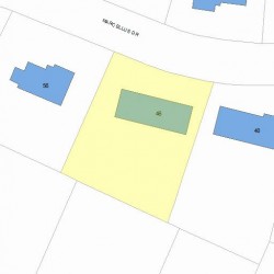 46 Marcellus Dr, Newton, MA 02459 plot plan