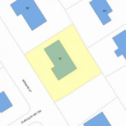 66 Bernard St, Newton, MA 02461 plot plan