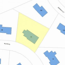 61 Ruane Rd, Newton, MA 02465 plot plan