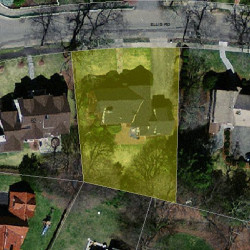 54 Ellis Rd, Newton, MA 02465 aerial view