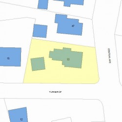 53 Central Ave, Newton, MA 02460 plot plan