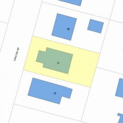 30 Thaxter Rd, Newton, MA 02460 plot plan