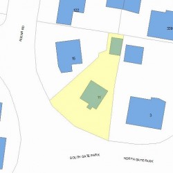 11 Gate Park, Newton, MA 02465 plot plan