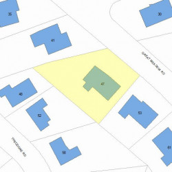 47 Great Meadow Rd, Newton, MA 02459 plot plan